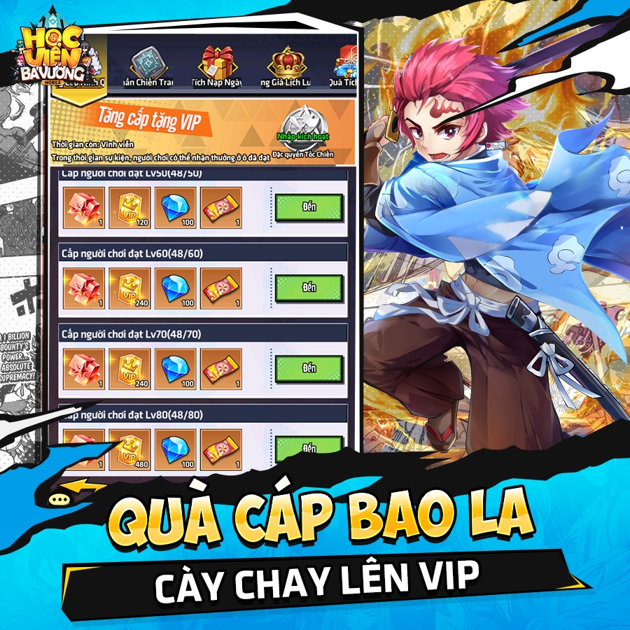 Học Viện Bá Vương Mobile: Game thẻ tướng quy tụ dàn nhân vật Anime/Manga nổi tiếng