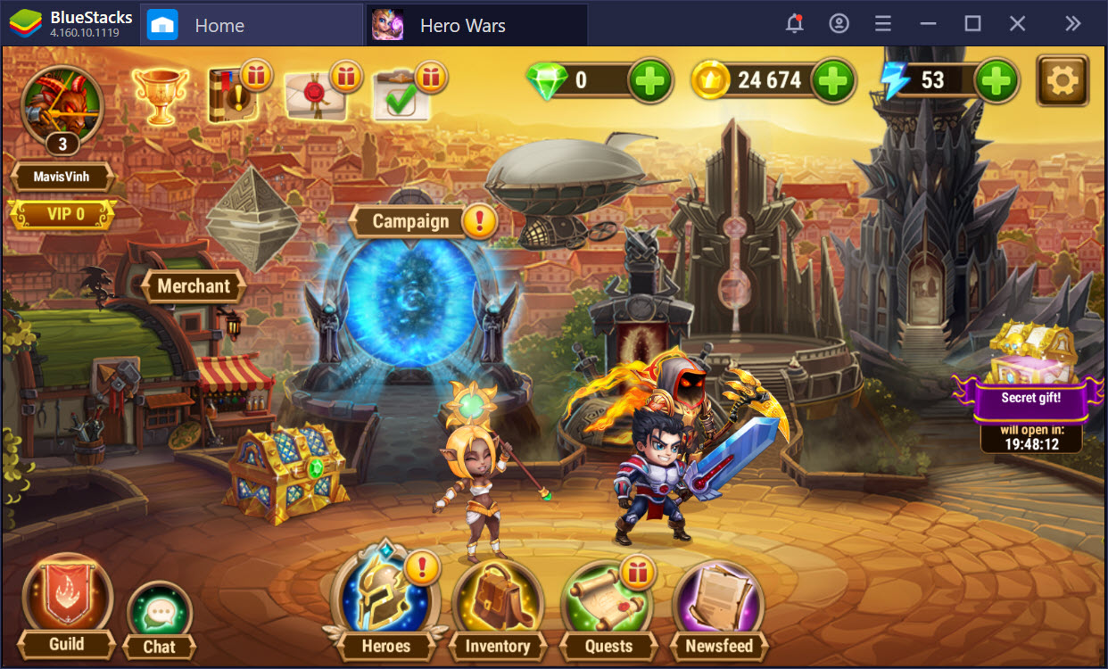 Cùng chơi Hero Wars – một game cực sáng tạo trên BlueStacks