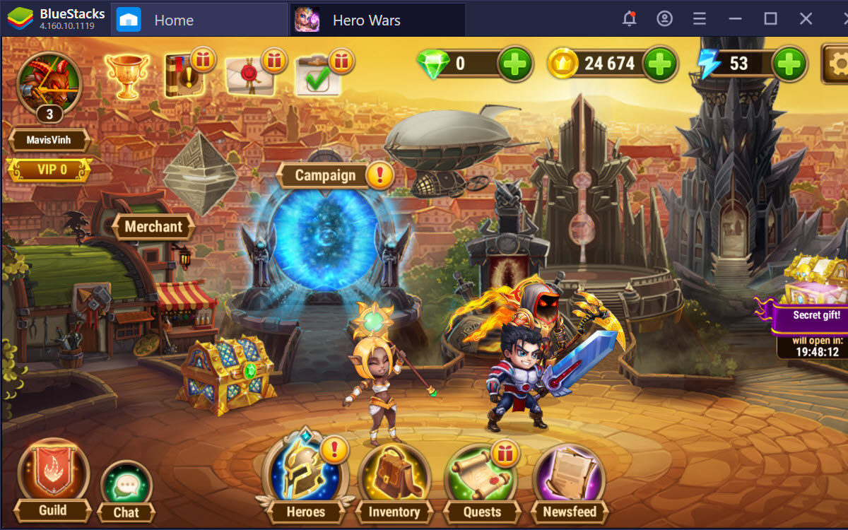 Cùng chơi Hero Wars – một game cực sáng tạo trên BlueStacks