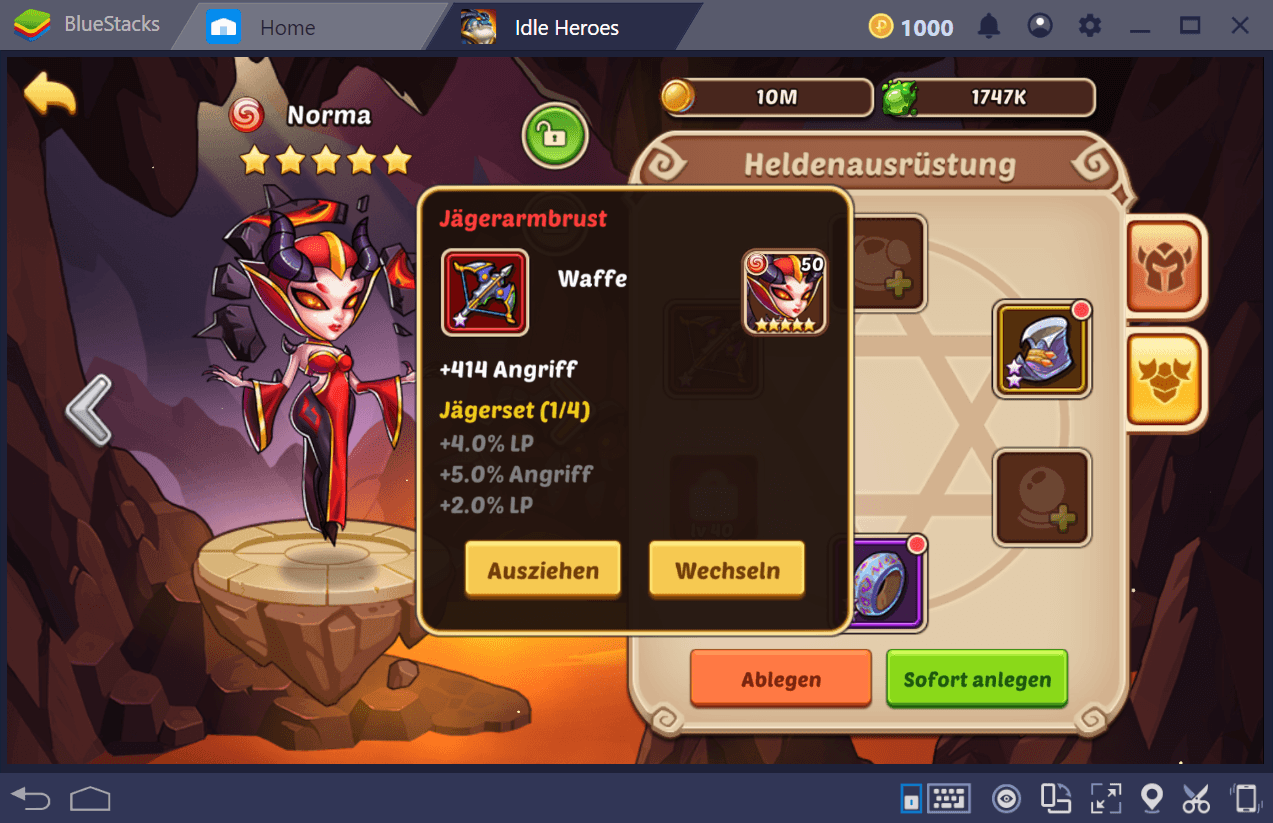 Idle Heroes: Guide zu Ausrüstung, Artefakten und Schätzen