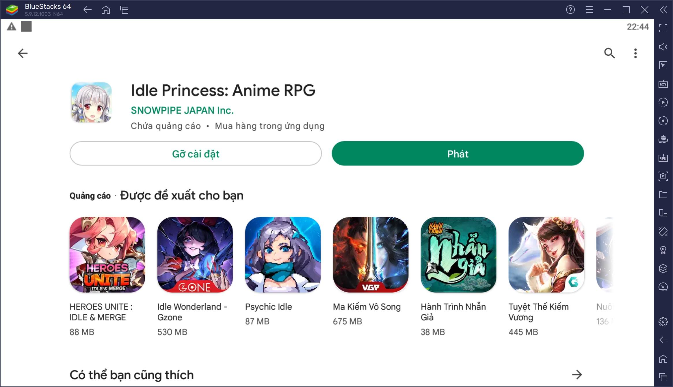 Trải nghiệm game nhập vai “wibu” Idle Princess trên PC với BlueStacks
