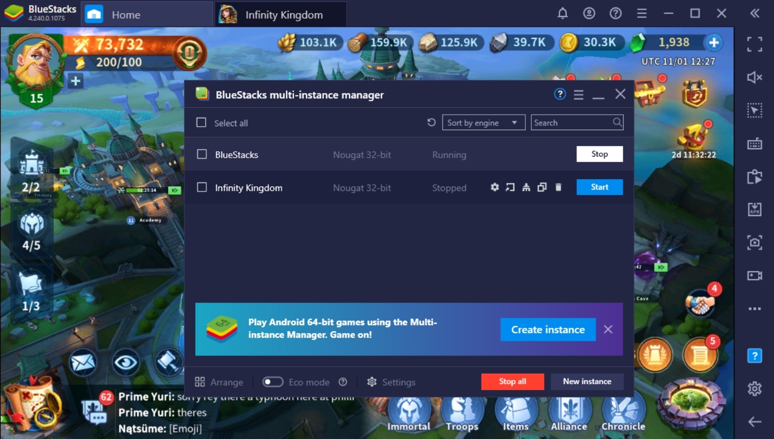 كيف تلعب لعبة Infinity Kingdom على جهاز الكمبيوتر باستخدام BlueStacks