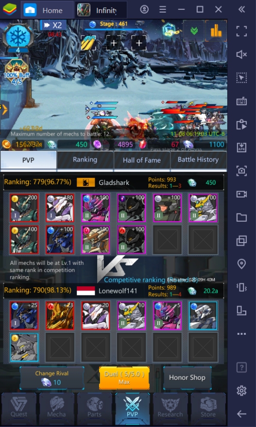 Infinity Mechs on PC - Preparing for PvP Battles