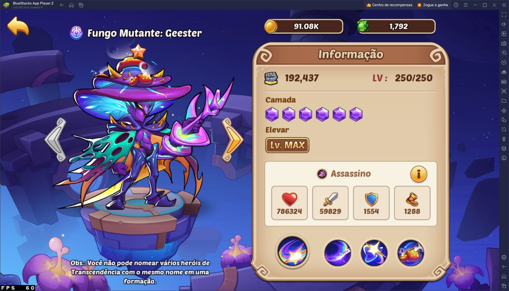 Idle Heroes - O novo herói, Fungo Mutante Geester, entra na arena!