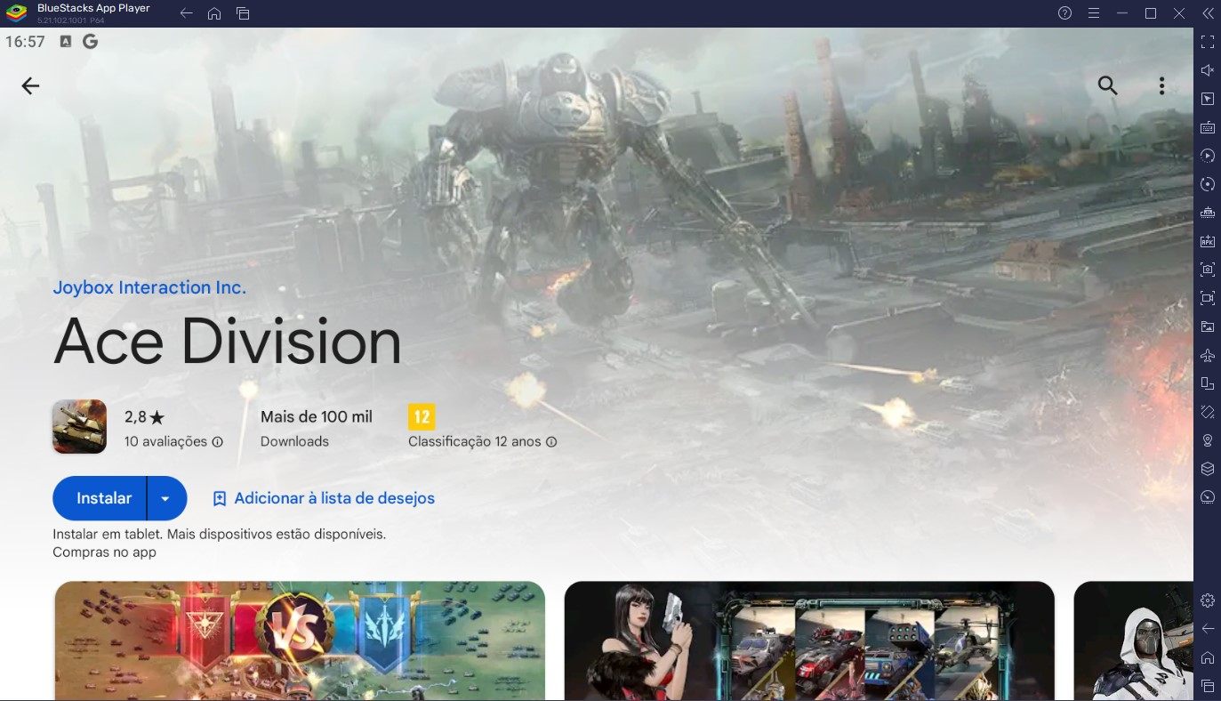 Como jogar Ace Division-Mecha no PC com o BlueStacks