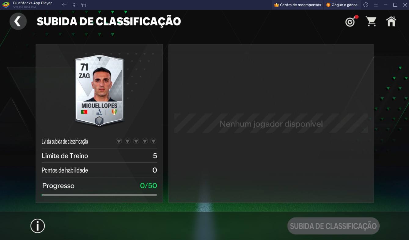 Como aumentar a classificação do jogador no FC Mobile no PC com o BlueStacks