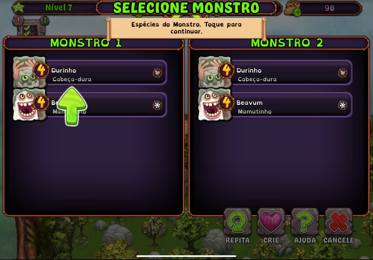 Guia de reprodução em My Singing Monsters - Visão geral do sistema de reproduzir