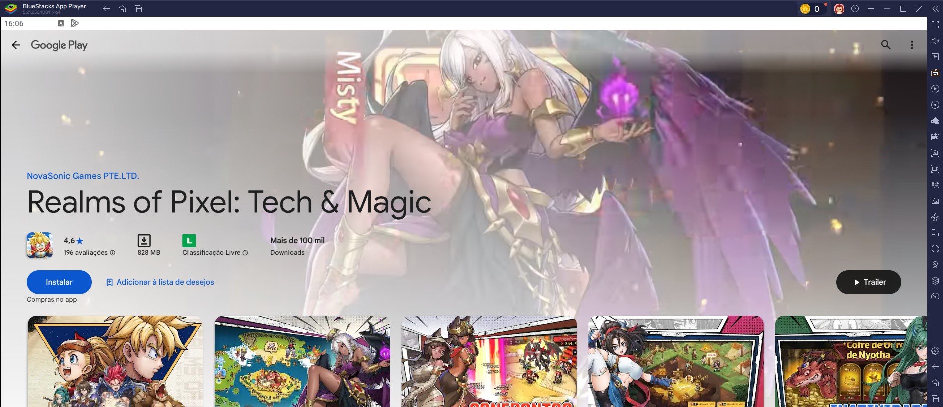 Como jogar Realms of Pixel: Tech & Magic no PC com o BlueStacks