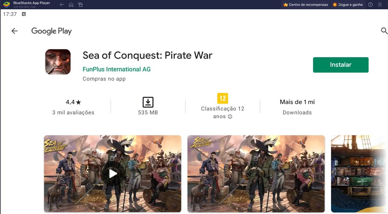 Como fazer a instalação e jogar Sea of Conquest: Pirate War no PC com o BlueStacks