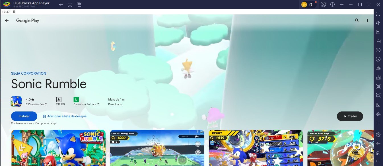 Como instalar e jogar Sonic Rumble no PC com o BlueStacks