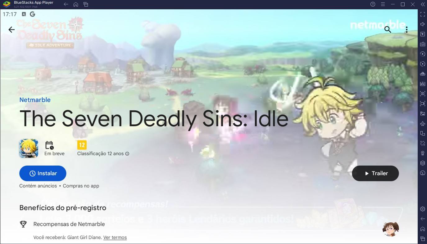 Como jogar The Seven Deadly Sins: Idle no PC com o BlueStacks