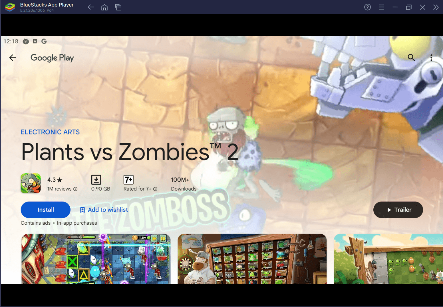 Как скачать Plant vs Zombies 2 на ПК с BlueStacks