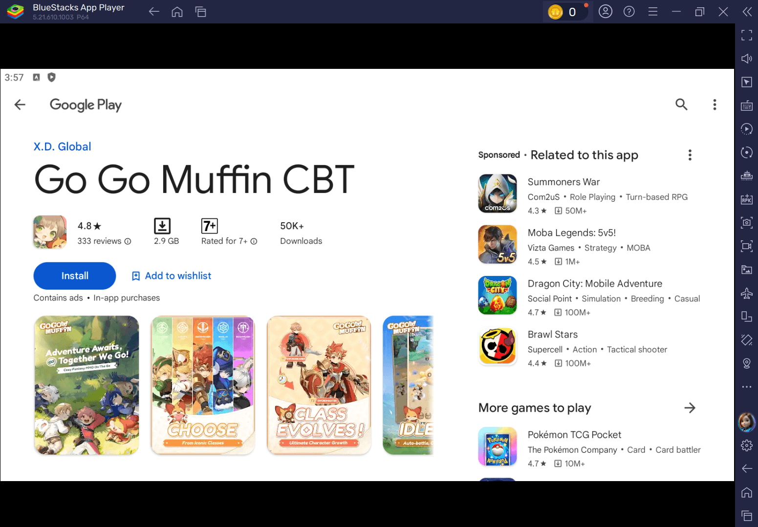 How to Play Go Go Muffin CBT on PC with BlueStacks