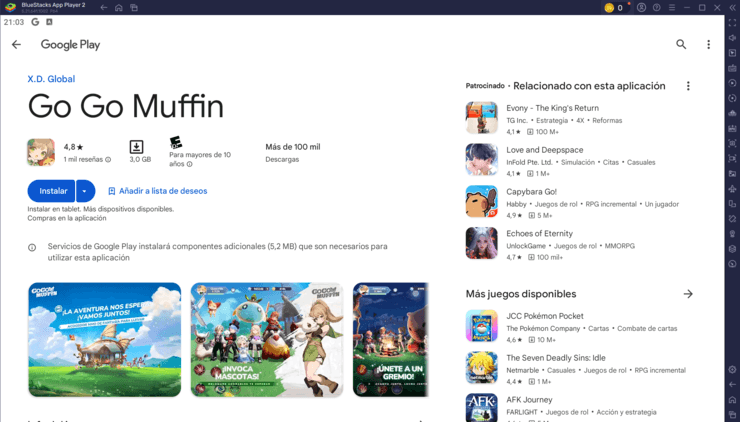 Cómo jugar Go Go Muffin en PC con BlueStacks