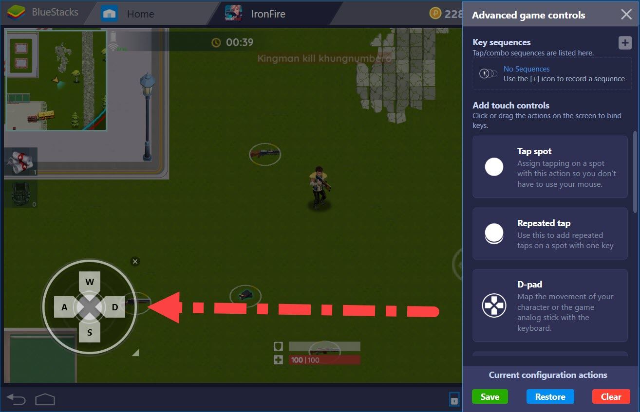 Thiết lập Game Controls khi chơi IronFire với BlueStacks