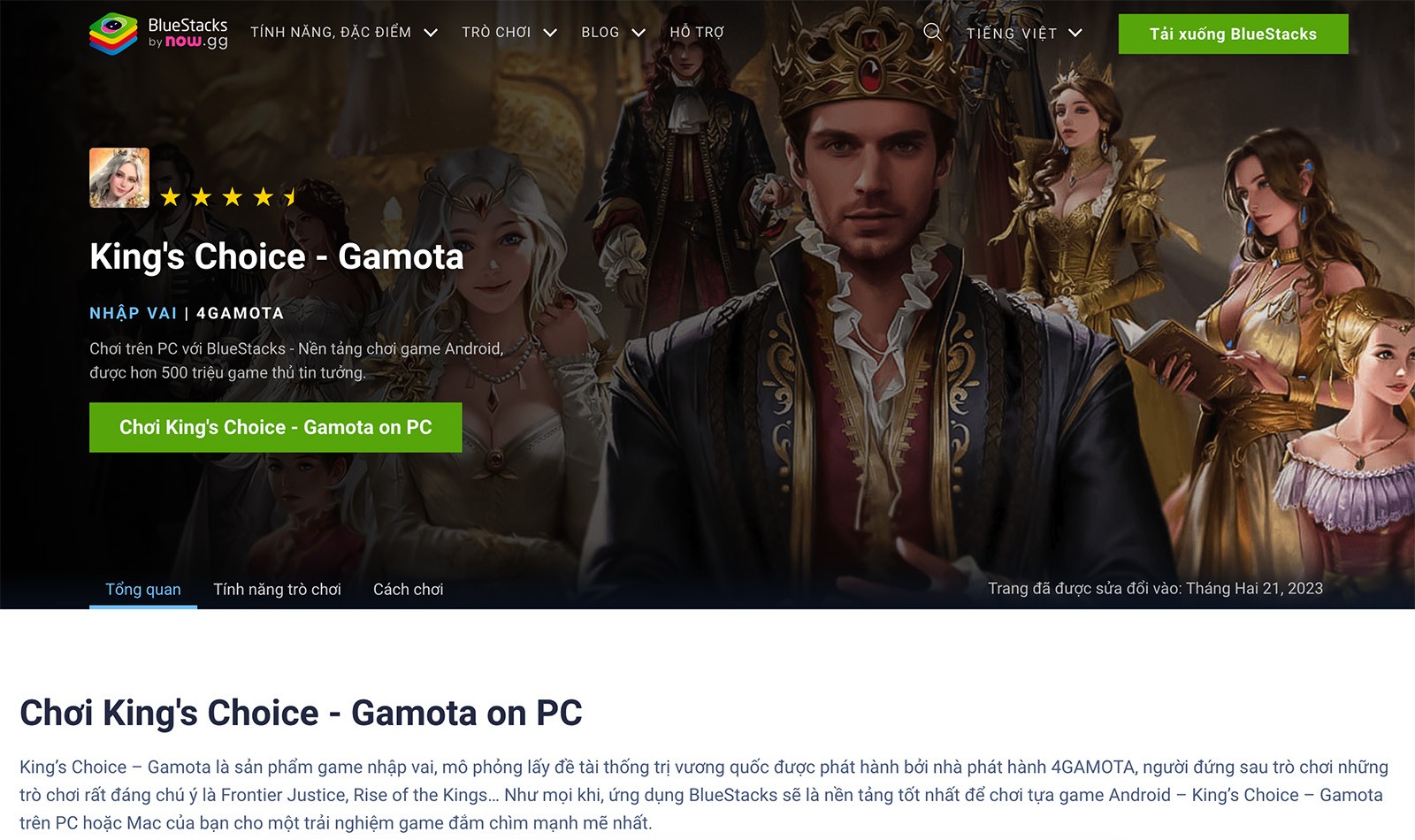 Trải nghiệm làm vua chúa khi chơi King's Choice - Gamota trên PC