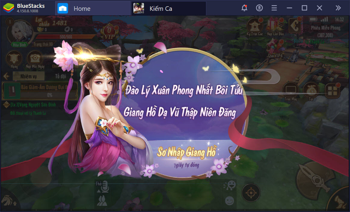 Ngao du thế giới kiếm hiệp Kiếm Ca cùng BlueStacks