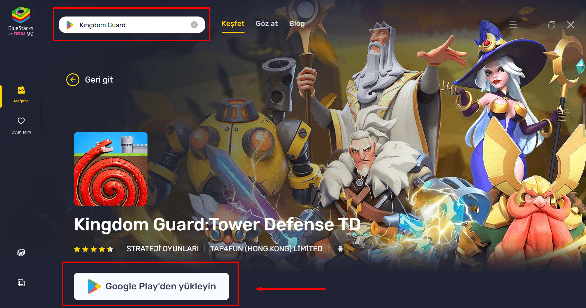 BlueStacks ile PC'de Kingdom Guard:Tower Defense TD Nasıl Oynanır?