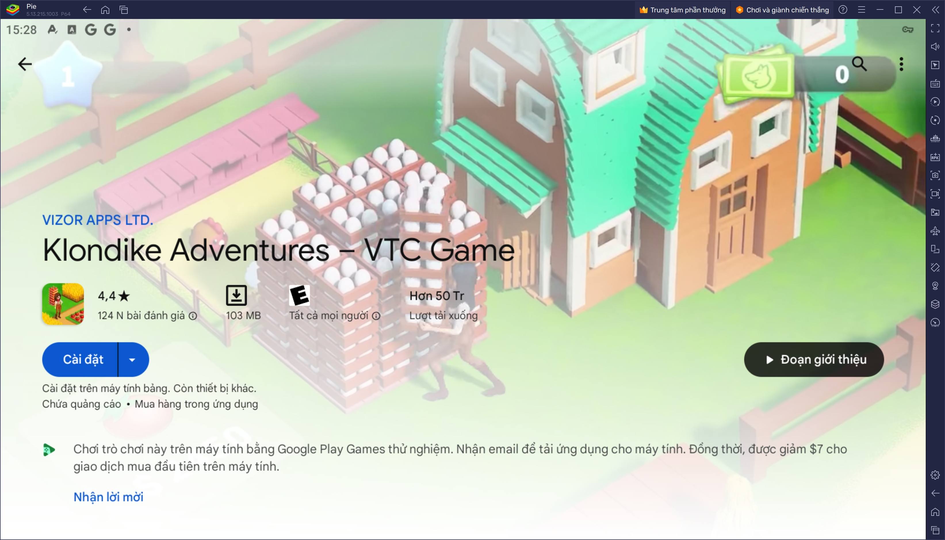 Về quê nuôi cá trồng rau khi chơi Klondike Adventures trên PC với BlueStacks