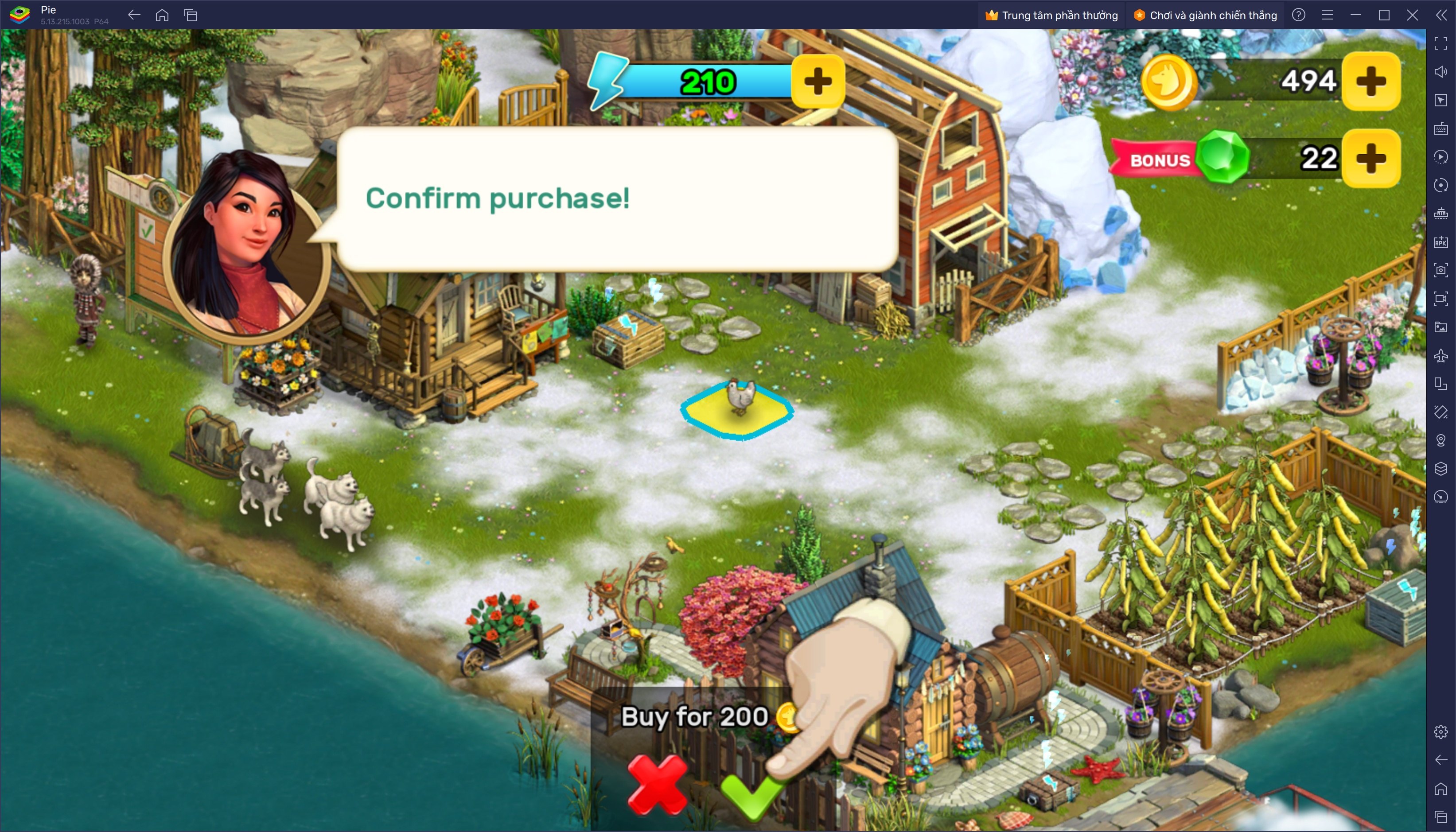 Về quê nuôi cá trồng rau khi chơi Klondike Adventures trên PC với BlueStacks