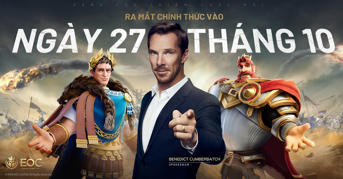 Kỷ Nguyên Chinh Phục: Era of Conquest công bố ngày ra mắt toàn cầu cùng người đại diện Benedict Cumberbatch