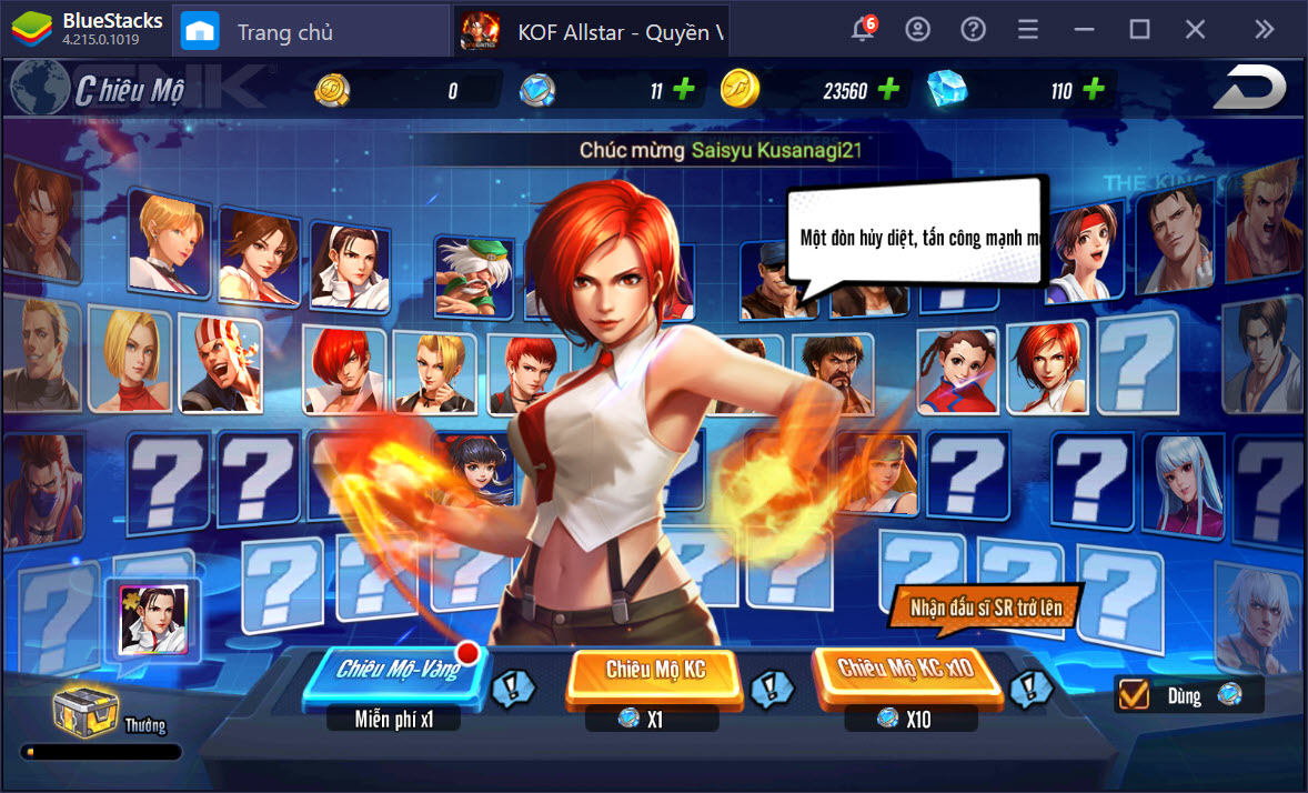 Cách chơi cơ bản KOF AllStar – Quyền Vương Chiến trên PC dành cho người mới