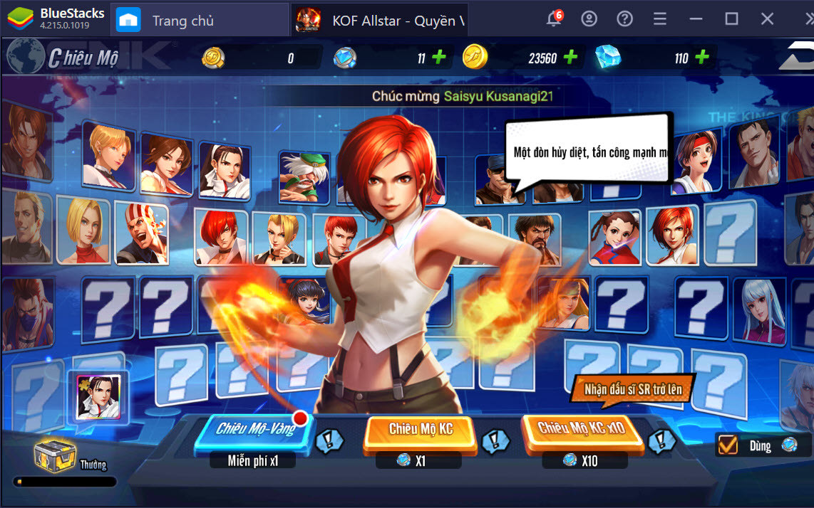 Cách chơi cơ bản KOF AllStar – Quyền Vương Chiến trên PC dành cho người mới