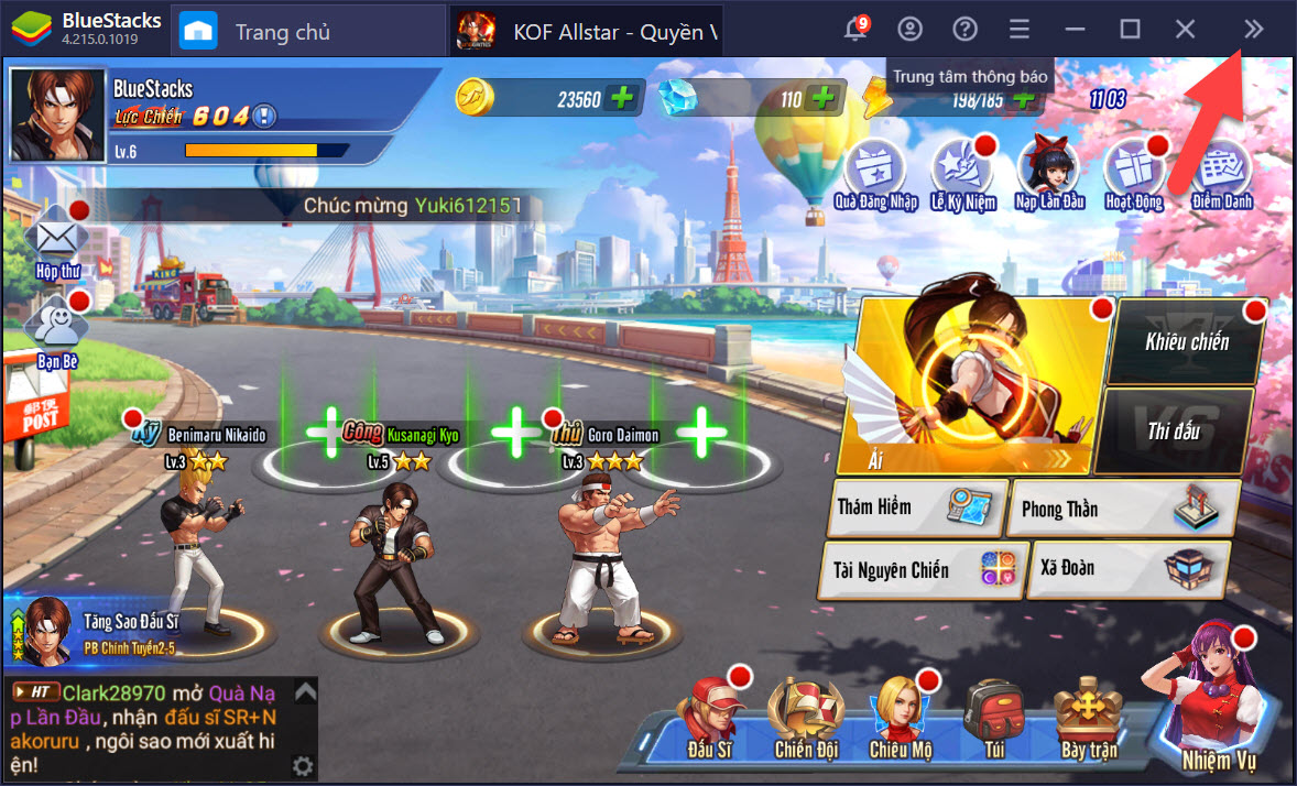 Hướng dẫn Chơi KOF AllStar - Quyền Vương Chiến trên PC với tính năng Game Controls