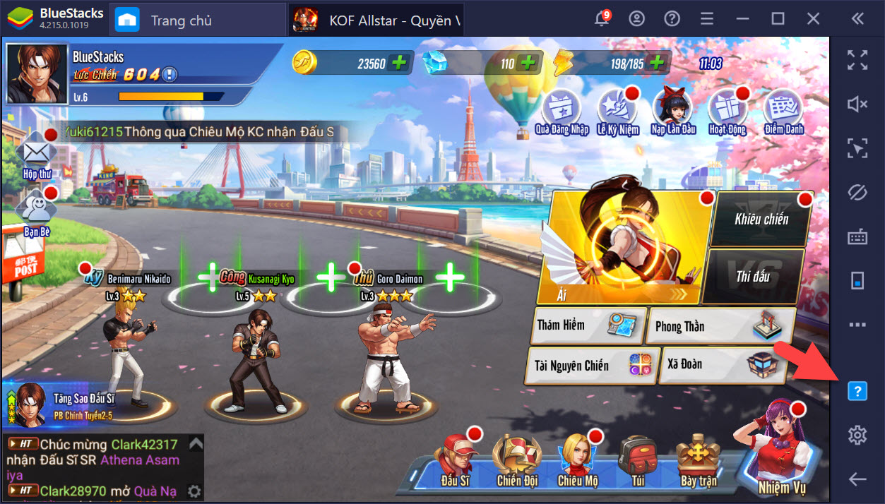 Hướng dẫn Chơi KOF AllStar - Quyền Vương Chiến trên PC với tính năng Game Controls