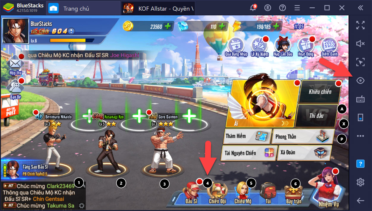 Hướng dẫn Chơi KOF AllStar - Quyền Vương Chiến trên PC với tính năng Game Controls