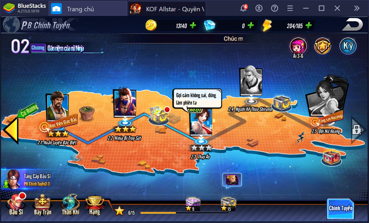 Du hành thế giới đấu sĩ KOF AllStar - Quyền Vương Chiến trên PC cùng BlueStacks