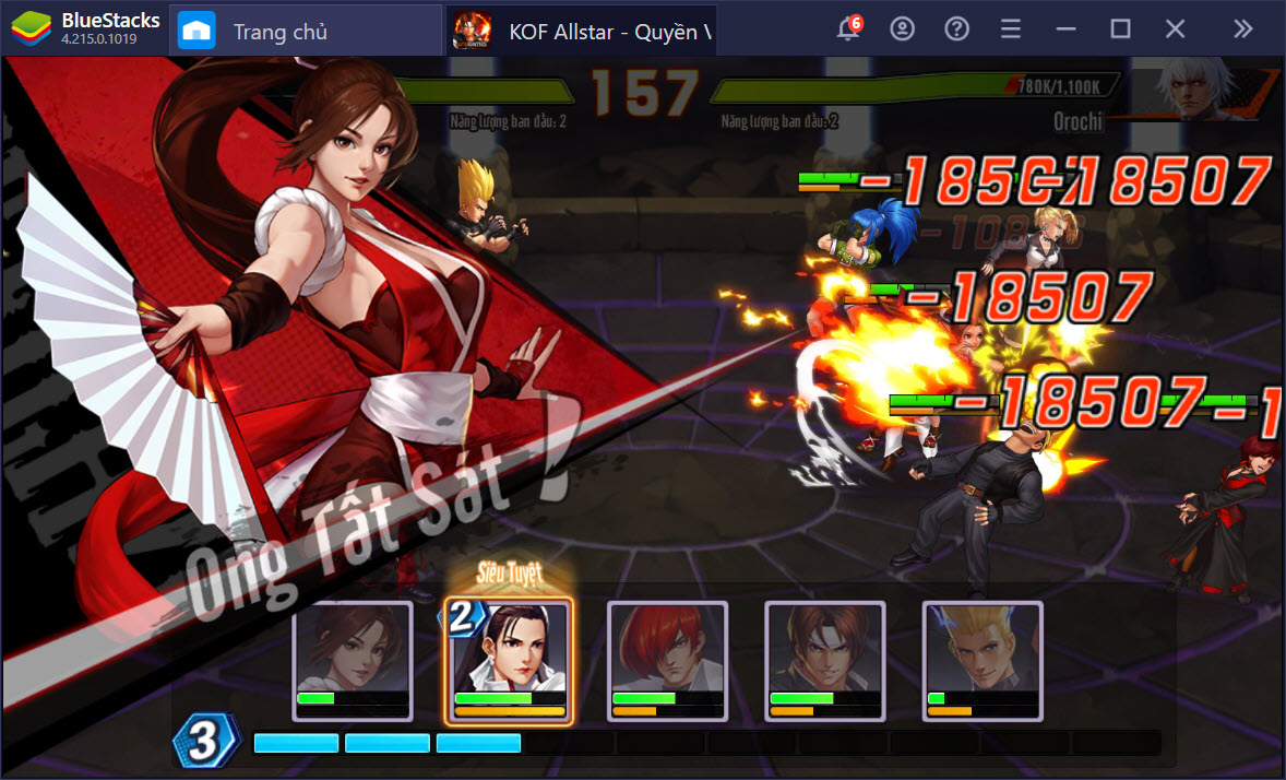 Du hành thế giới đấu sĩ KOF AllStar - Quyền Vương Chiến trên PC cùng BlueStacks