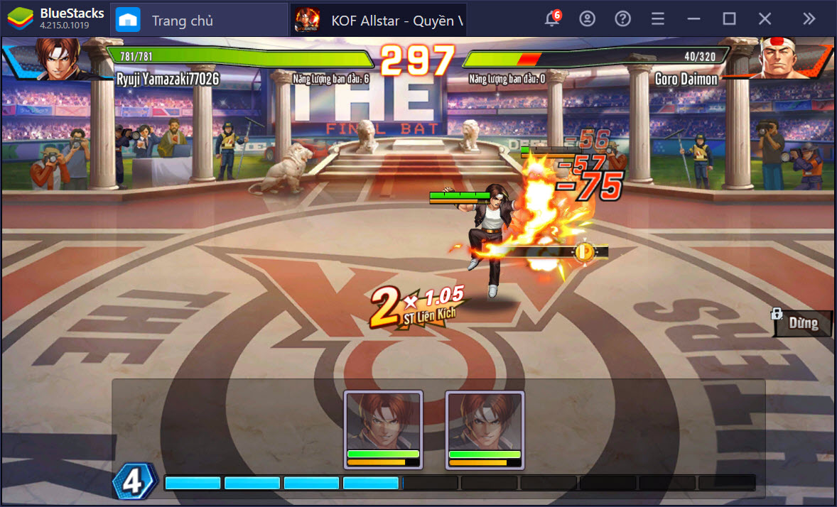 Du hành thế giới đấu sĩ KOF AllStar - Quyền Vương Chiến trên PC cùng BlueStacks