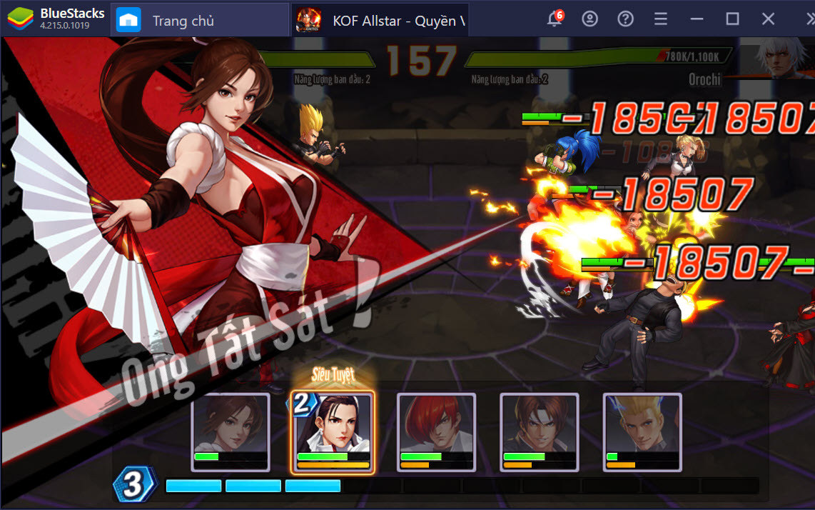 Du hành thế giới đấu sĩ KOF AllStar – Quyền Vương Chiến trên PC cùng BlueStacks