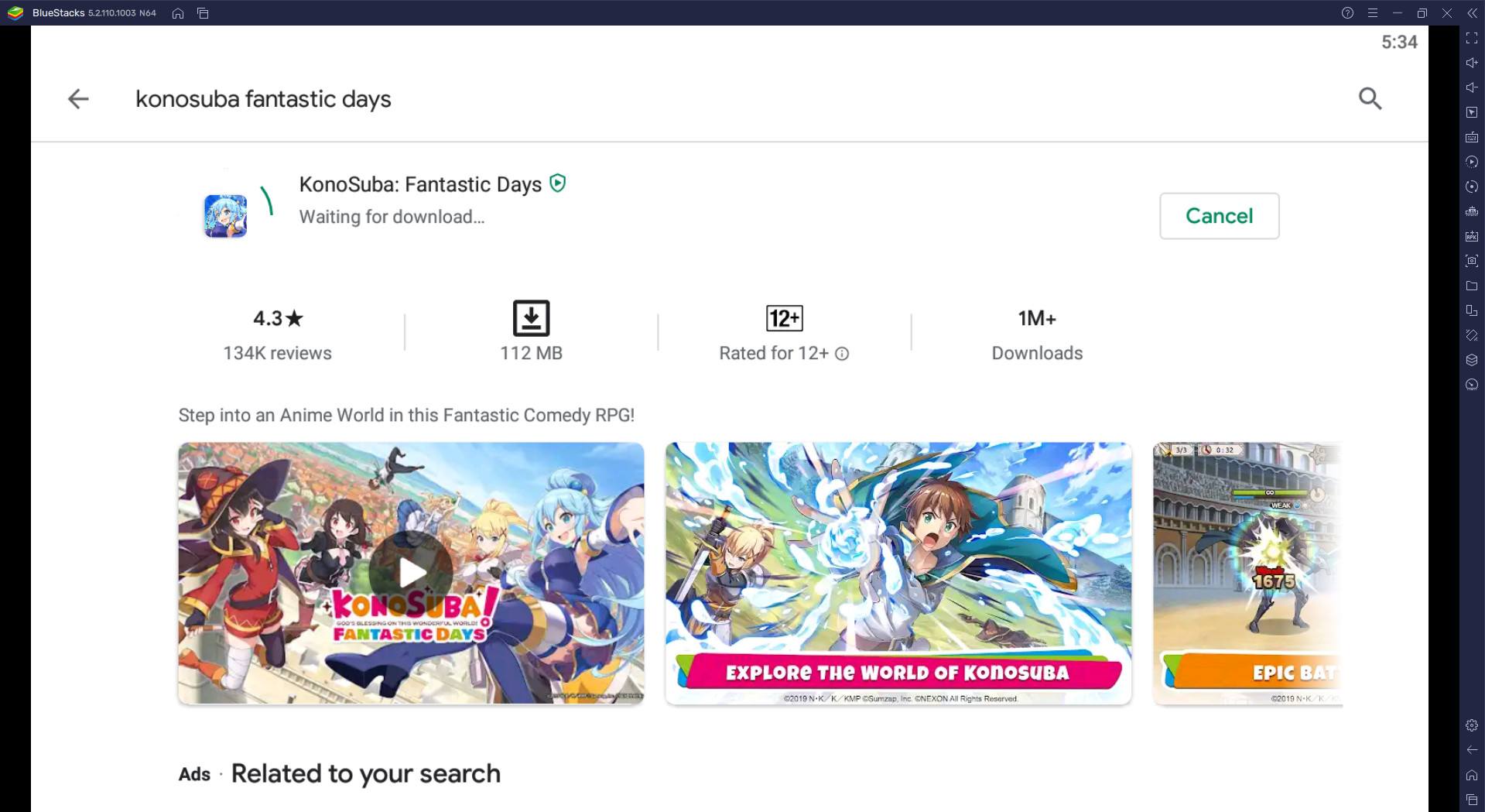 วิธีติดตั้ง KonoSuba: Fantastic Days บน PC และ Mac ผ่าน BlueStacks