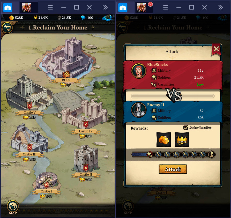 Hướng dẫn cơ bản chơi King's Throne: Game of Lust trên BlueStacks