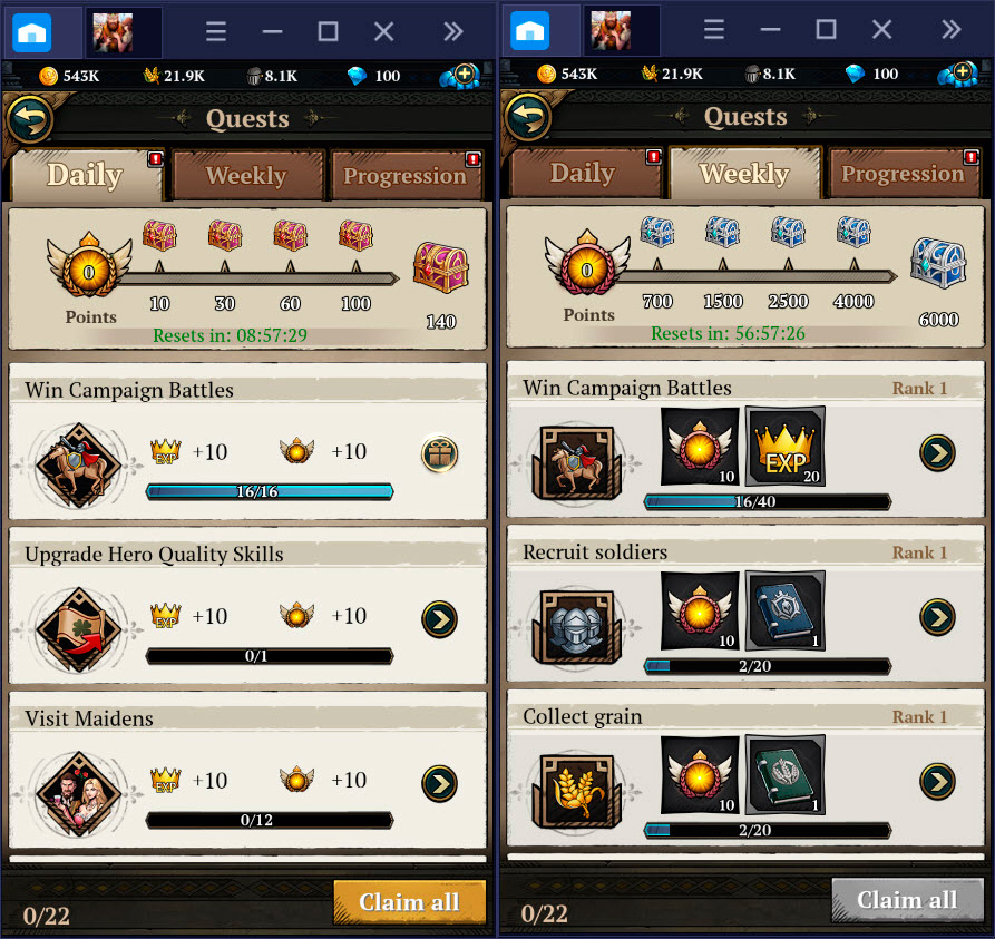 Hướng dẫn cơ bản chơi King's Throne: Game of Lust trên BlueStacks