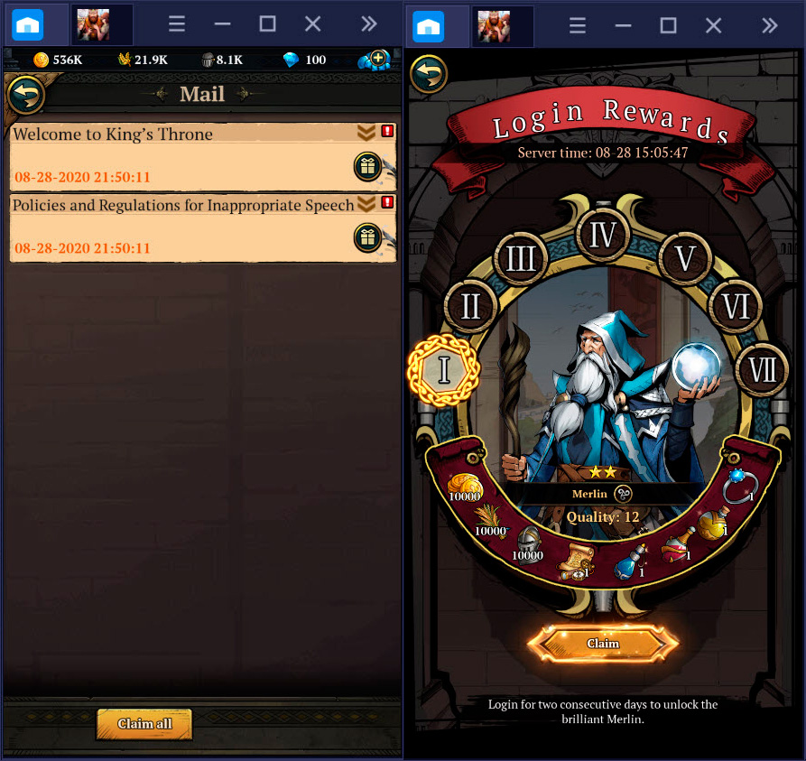 Hướng dẫn cơ bản chơi King's Throne: Game of Lust trên BlueStacks