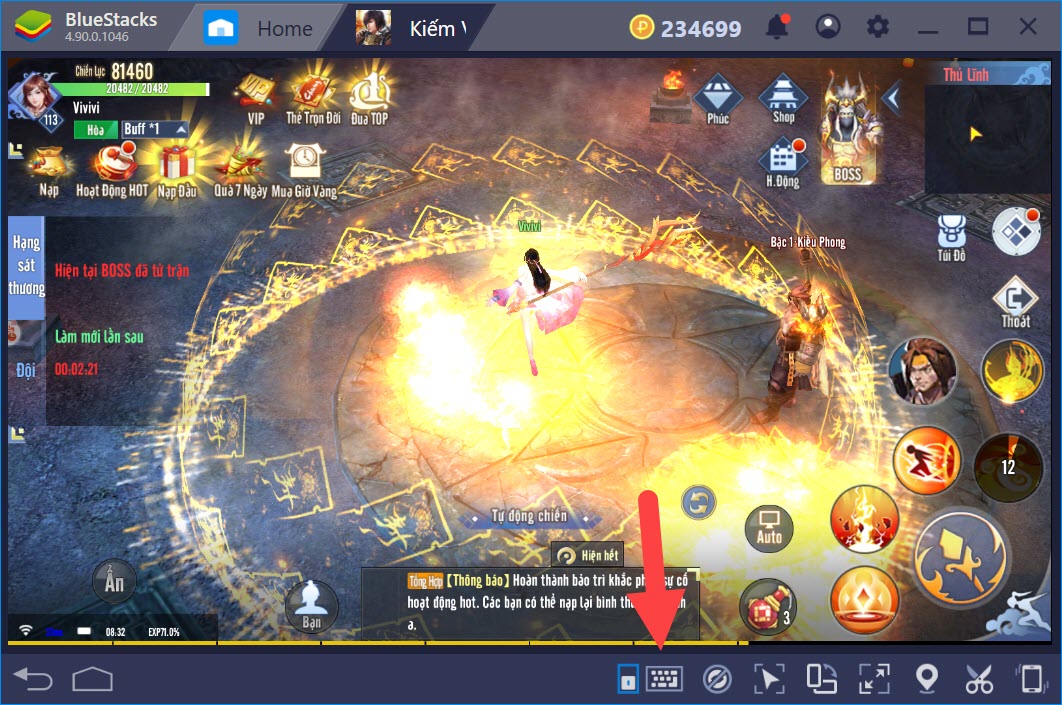 Thiết lập Game Controls chơi Kiếm Vương Truyền Kỳ với BlueStacks