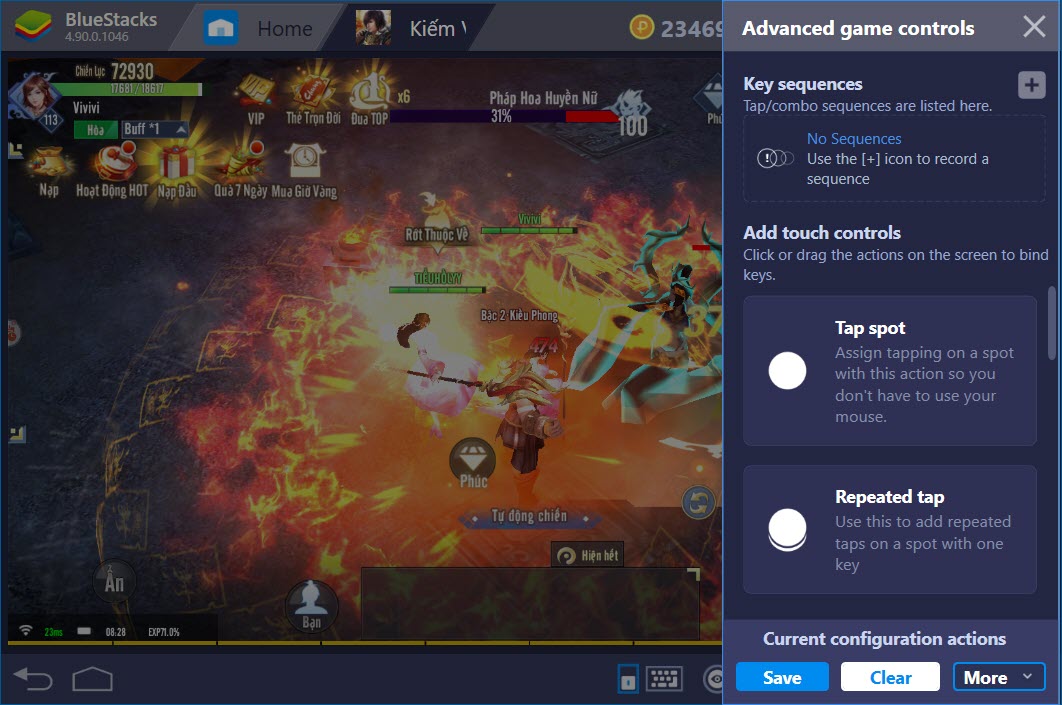 Thiết lập Game Controls chơi Kiếm Vương Truyền Kỳ với BlueStacks