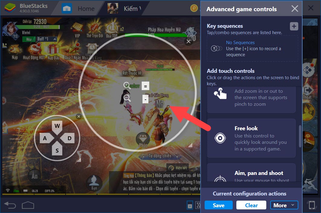 Thiết lập Game Controls chơi Kiếm Vương Truyền Kỳ với BlueStacks