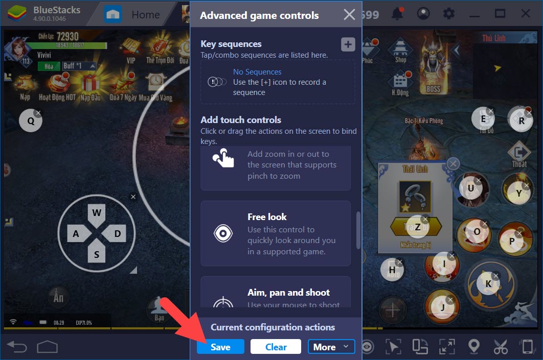 Thiết lập Game Controls chơi Kiếm Vương Truyền Kỳ với BlueStacks