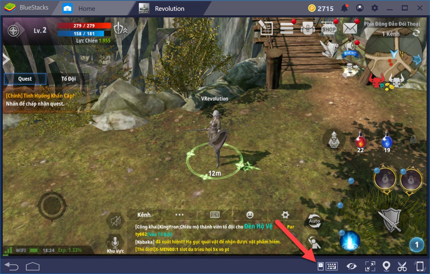 Hướng dẫn thiết lập Game controls khi chơi Lineage 2 Revolution với BlueStacks 4