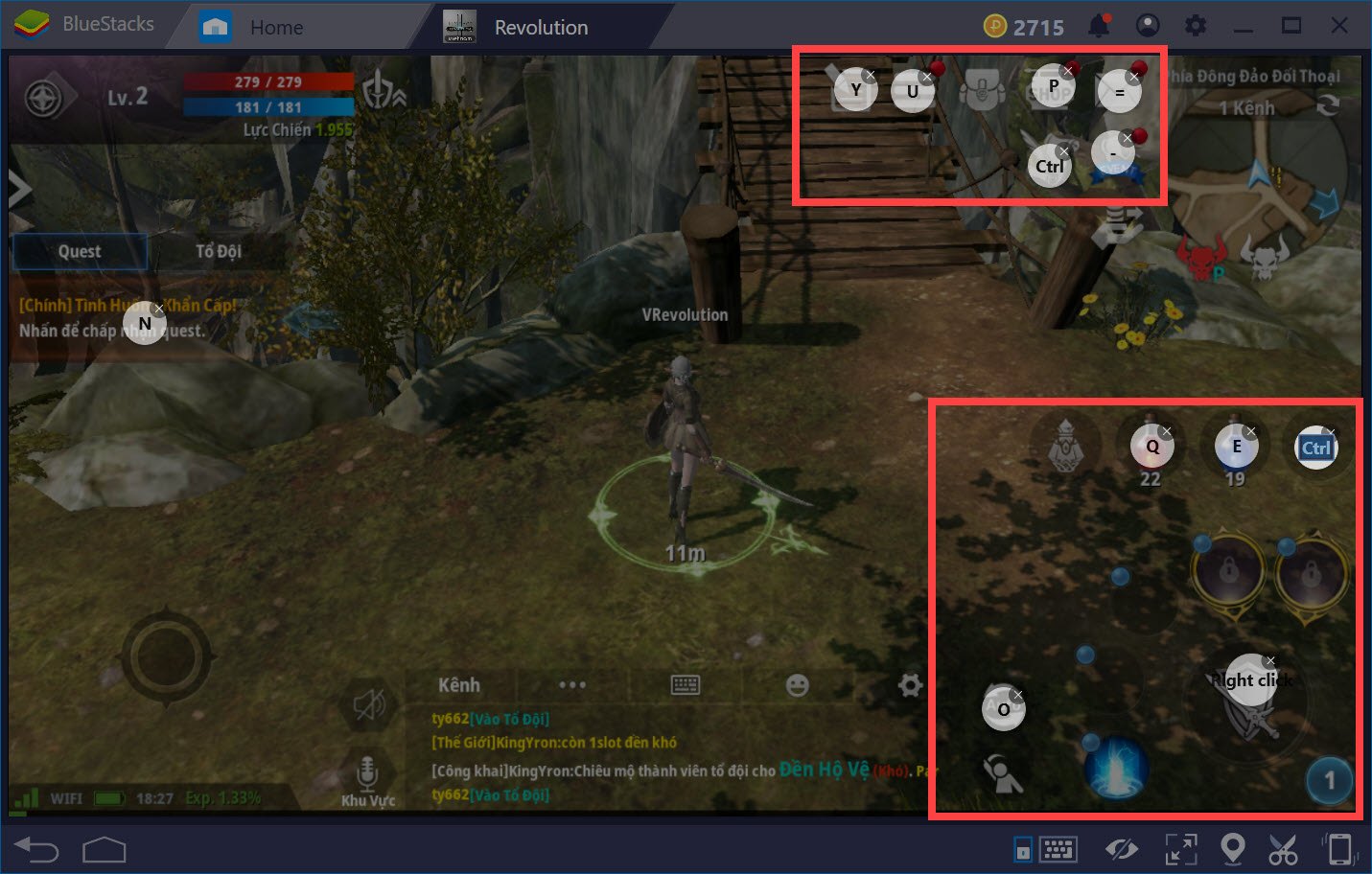 Hướng dẫn thiết lập Game controls khi chơi Lineage 2 Revolution với BlueStacks 4