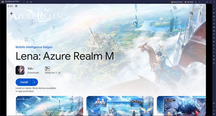 มาเล่นเกม Lena: Azure Realm M บน PC บนพีซีด้วย BlueStacks กันเถอะ