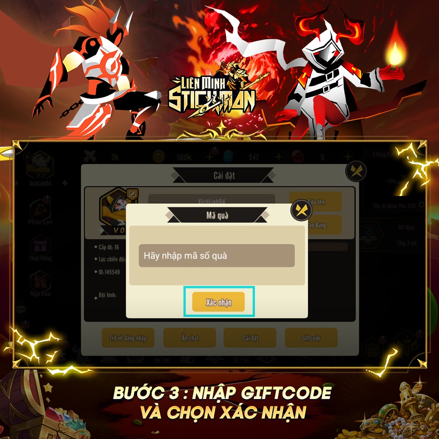 Tổng hợp giftcode dành cho game thủ Liên Minh Stickman