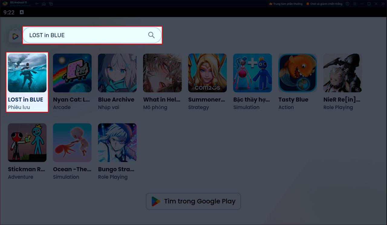 Trải nghiệm tựa game hành động sinh tồn LOST in BLUE trên PC với BlueStacks