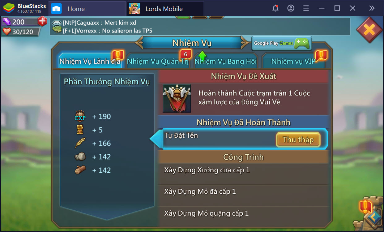 Tìm hiểu hệ thống nhiệm vụ, cách chơi cơ bản của Lords Mobile