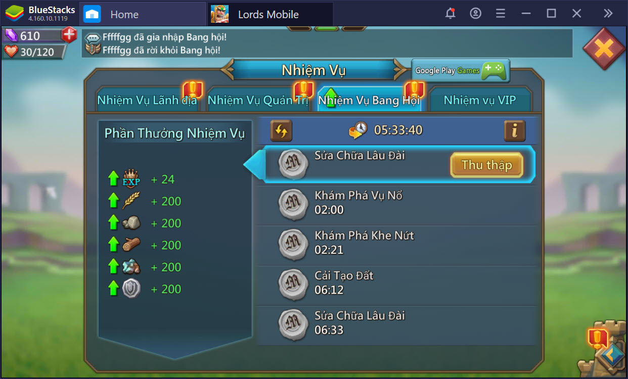 Tìm hiểu hệ thống nhiệm vụ, cách chơi cơ bản của Lords Mobile