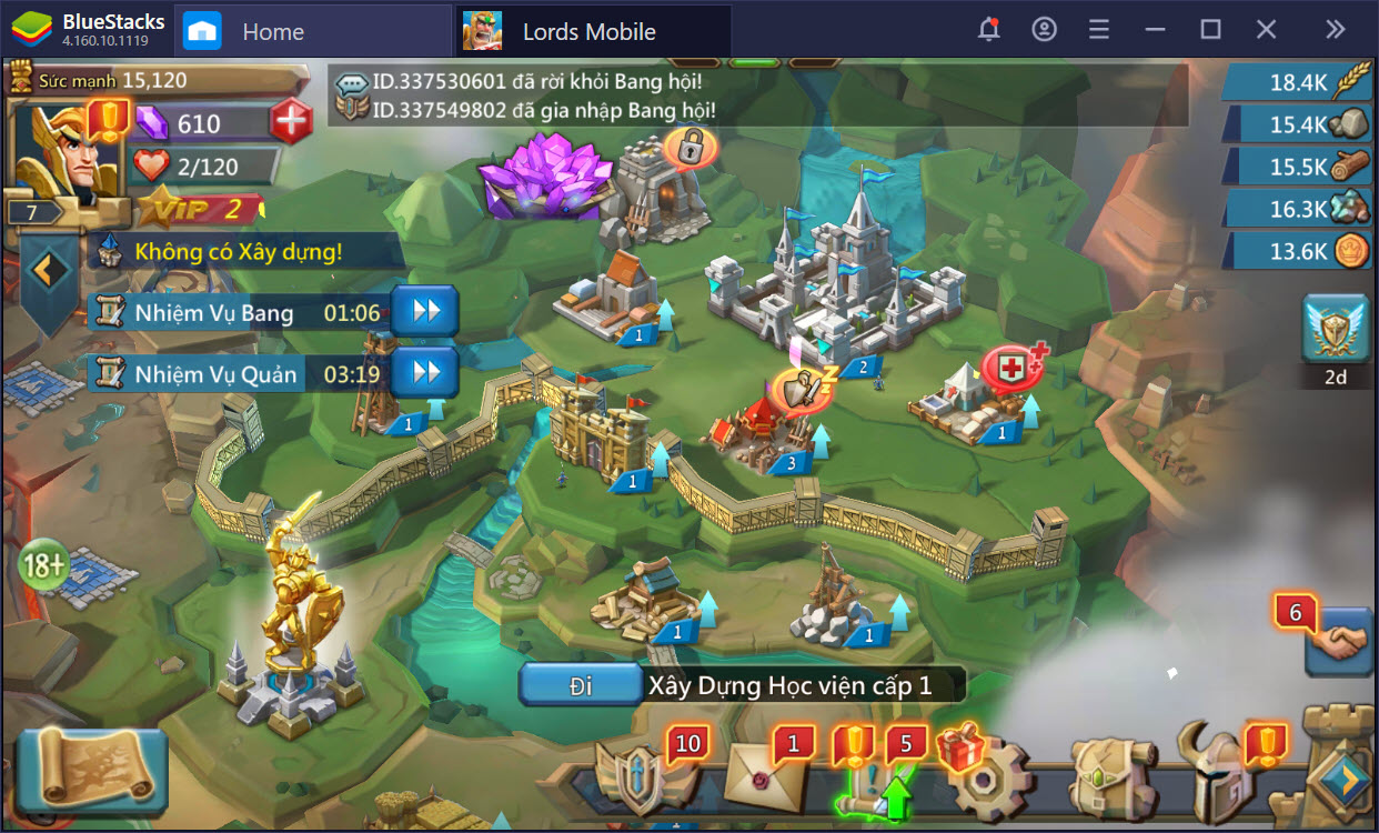 Các mẹo hữu ích giúp bạn chơi Lords Mobile hiệu quả hơn